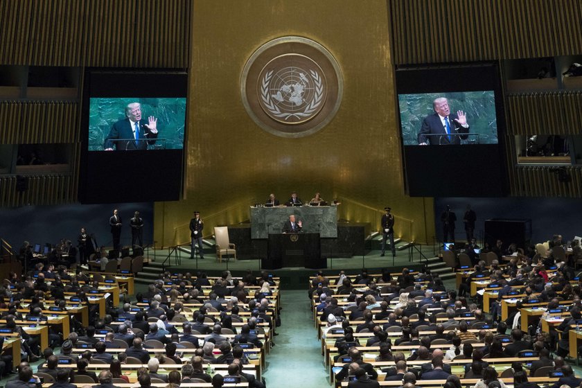 President Trump Arrives At The United Nations To Address The General Assembly