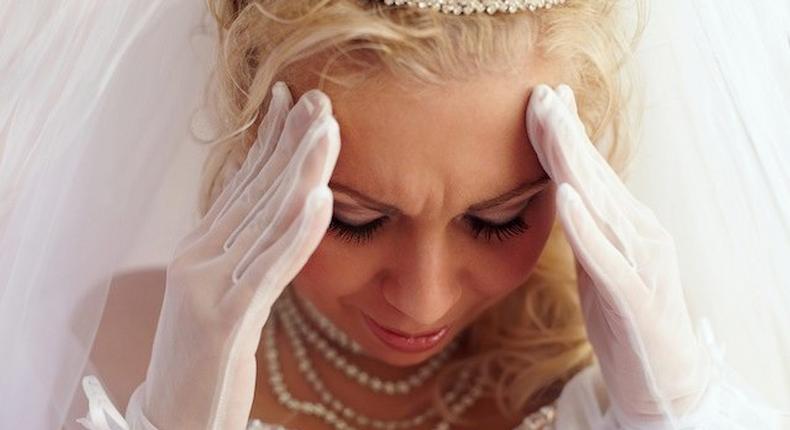 Crying bride