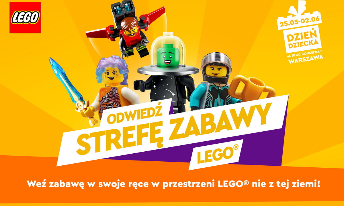 Grupa LEGO® oddaje zabawę w ręce dzieci i zaprasza je do swojej Strefy Zabawy!
