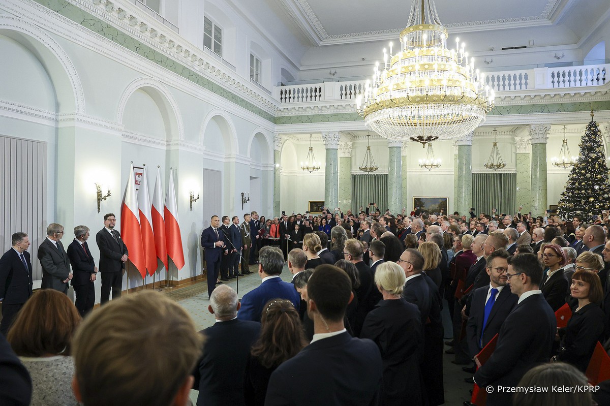Prezydent Karol Nawrocki wręcza nominacje profesorskie, Warszawa, 7 stycznia 2026 r.