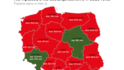 Mapa Janosikowego w Polsce