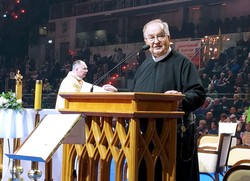 Zbigniew Ziobro na urodzinach Radia Maryja. Tak powitał go ojciec Rydzyk