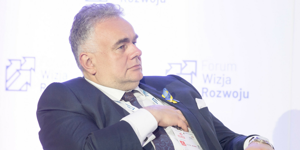 Tomasz Sakiewicz, szef Telewizji Republika podczas V Forum Wizja Rozwoju w Gdyni.