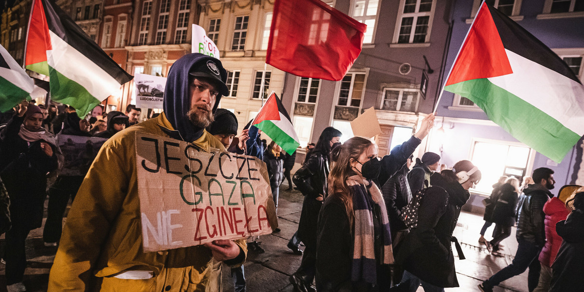 Marsz Solidarności z Palestyną w Gdańsku.