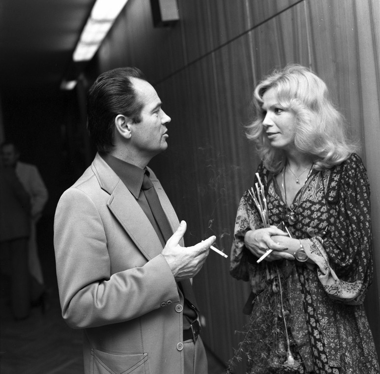 Sylwester Chęciński i Irena Karel podczas IV Festiwalu Polskich Filmów Fabularnych (1977)