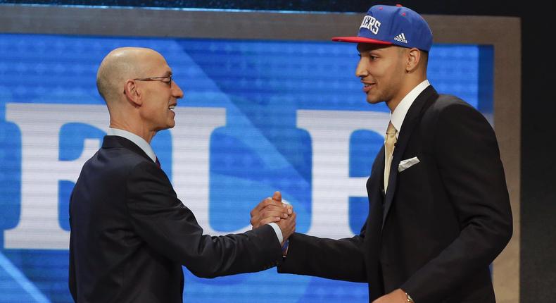 Ben Simmons and Adam Silver