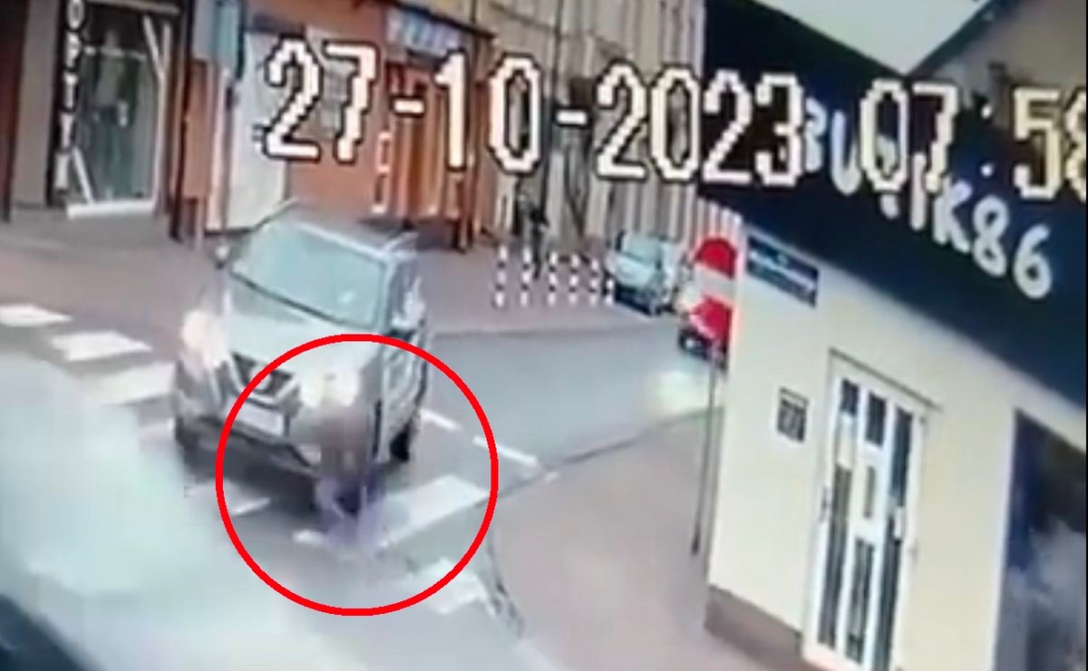 Potrącił 2-letnie dziecko i odjechał. Kadr z nagrania