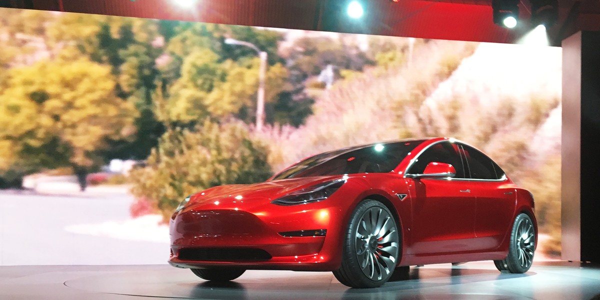 A Tesla Model 3.