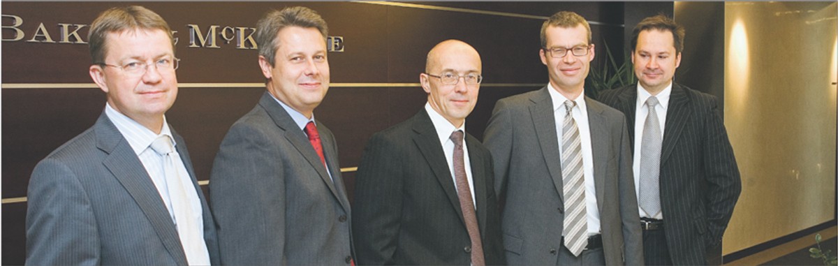 Od lewej: Sławomir Boruc, Tomasz Krzyżowski, Jur Gruszczyński, Marek Rosiński, Konrad Konarski