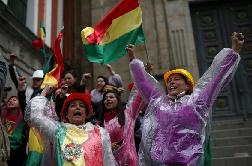 Bolivia's President Evo Morales annouces his resignation in Lauca N, Cochabamba, Bolivia