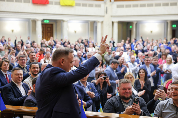 Prezydent RP Andrzej Duda w Radzie Najwyższej Ukrainy w Kijowie