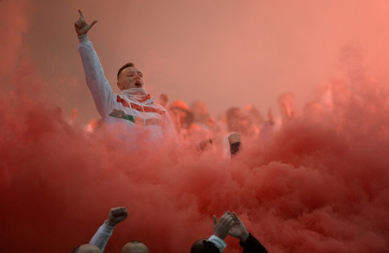 Nieznani Sprawcy obchodzili swoje święto na trybunach stadionu Legii