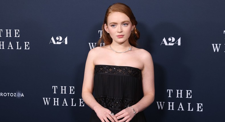 Sadie Sink reflected on her first kiss, which took place on the set of Stranger Things.Taylor Hill/Getty Images