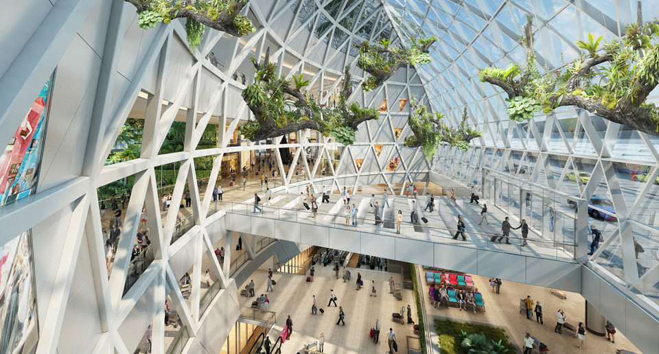 Lotnisko Changi w Singapurze,  projekt centrum handlowego "Jewel"