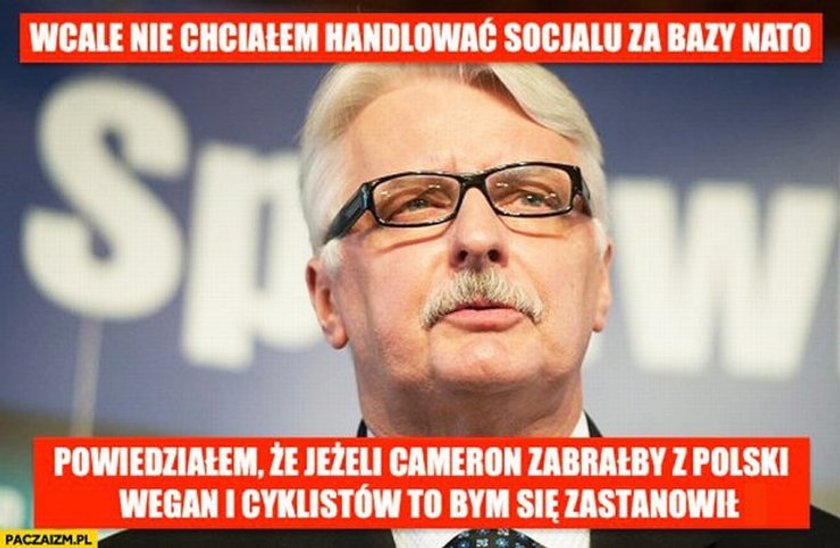 Memy po wypowiedziach ministra Waszczykowskiego