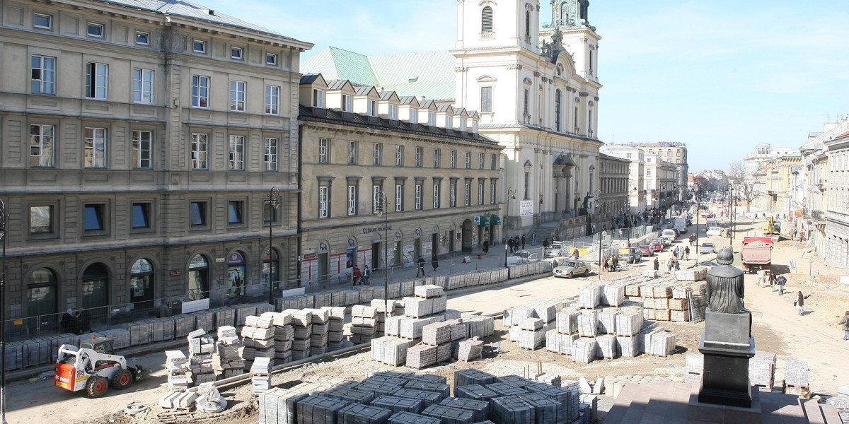 Znów rozkopią Krakowskie Przedmieście