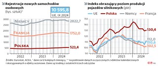 Rejestracje nowych samochodów osobowych (tys. sztuk)