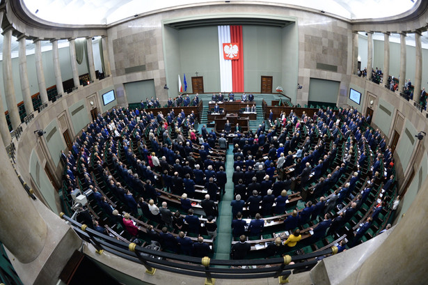 Sala obrad, podczas posiedzenia Sejmu, 30 bm.