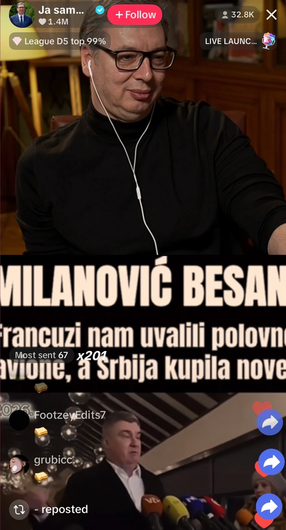 Vučić komentariše snimak Milanovića