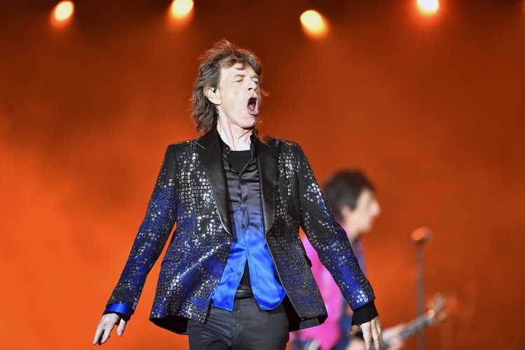 Mick Jagger oraz Ron Wood podczas koncertu The Rolling Stones w Zurychu, 20.09.2017