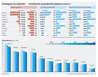 Wymagane oszczędności w budżetach (na podstawie danych za 2023 r.)