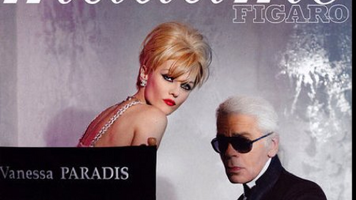 Karl Lagerfeld i Vanessa Paradis w "Madame Figaro"