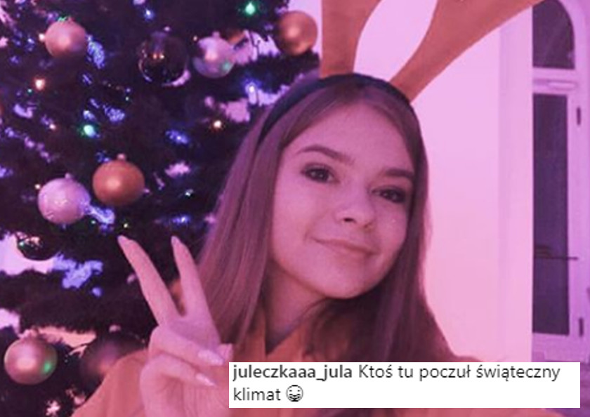 Julia Wróblewska gotowa na święta Bożego Narodzenia