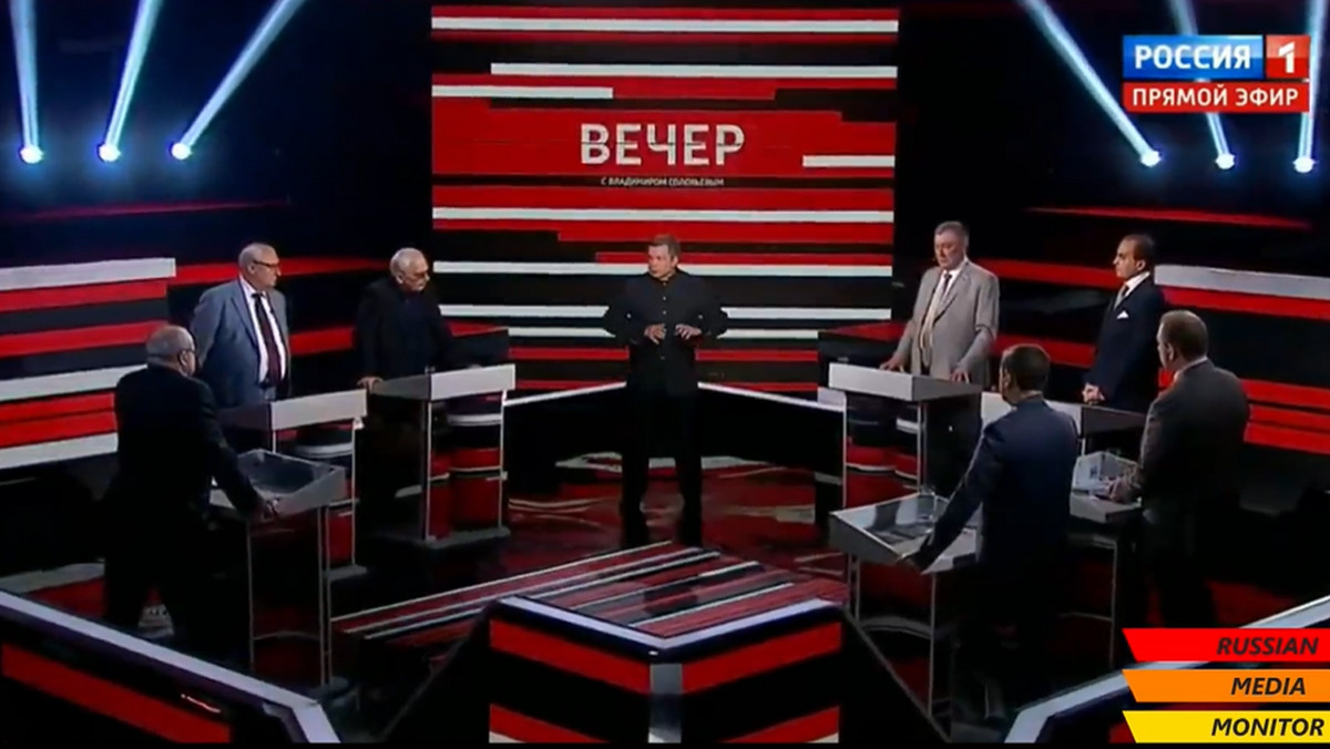 W rosyjskiej telewizji mowa już o "kolosalnej wojnie" i polskiej granicy