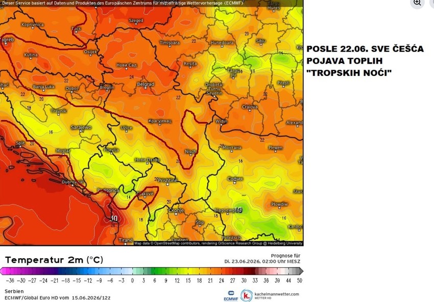 Posle 22. juna sve češća pojava "tropskih noći"