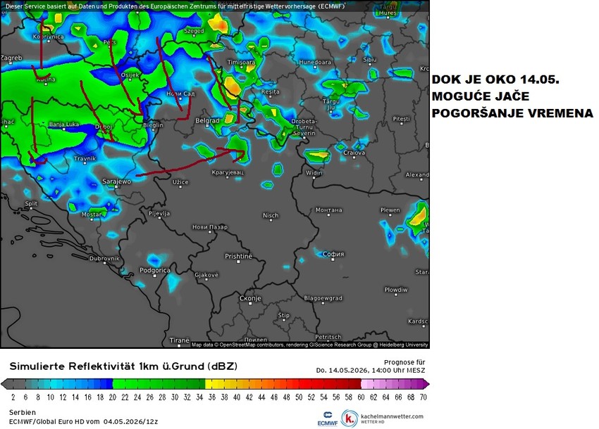 Jače pogoršanje vremena Čubrilo očekuje oko 14. maja