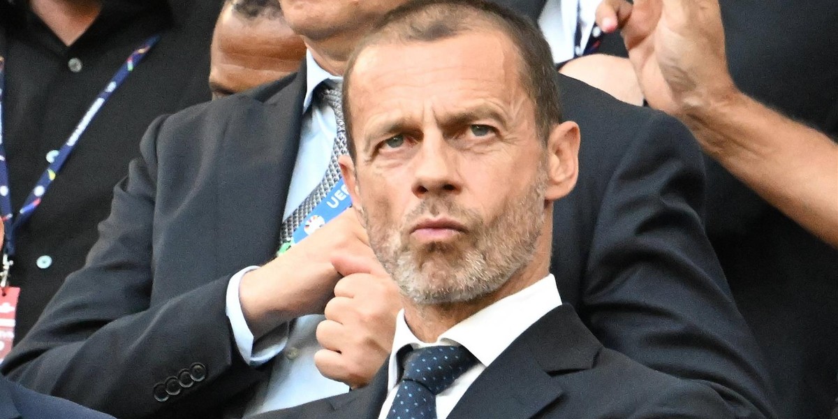 Prezydent UEFA Aleksander Ceferin. 