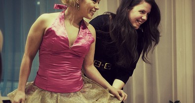 Vágó Zsuzsi kedvenc tervezőjének ruhájában