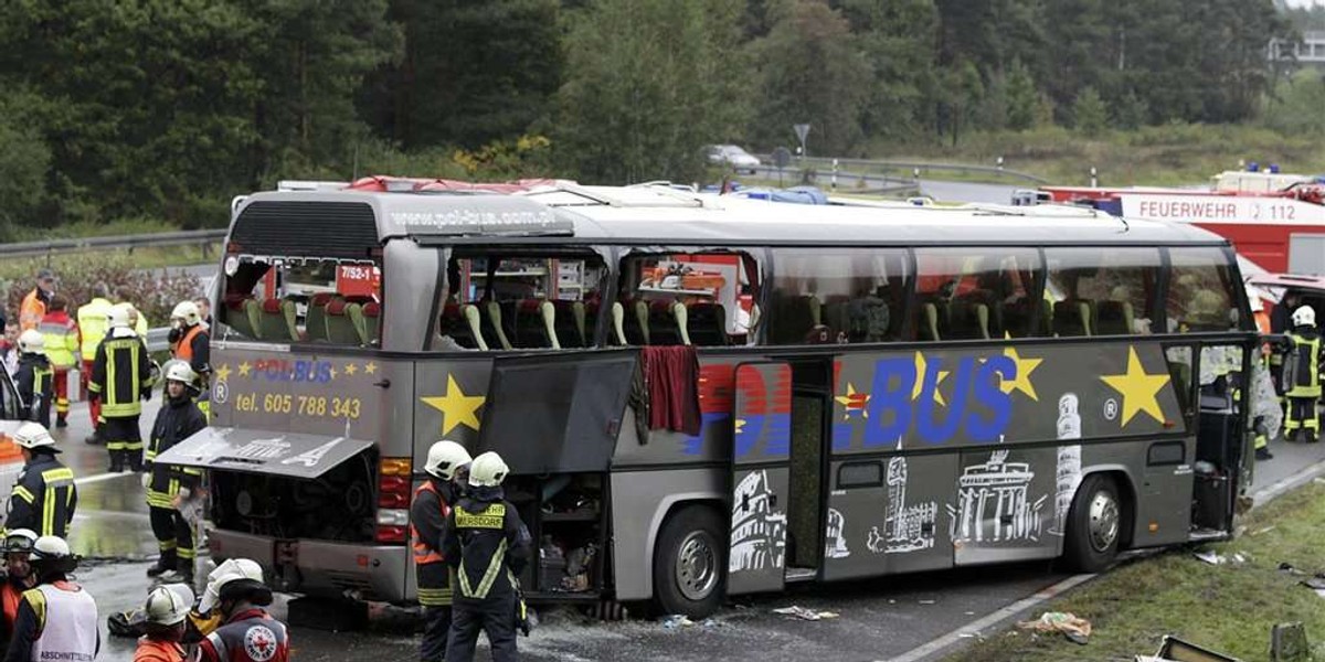 Wzpadek, Niemcz, polski autokar