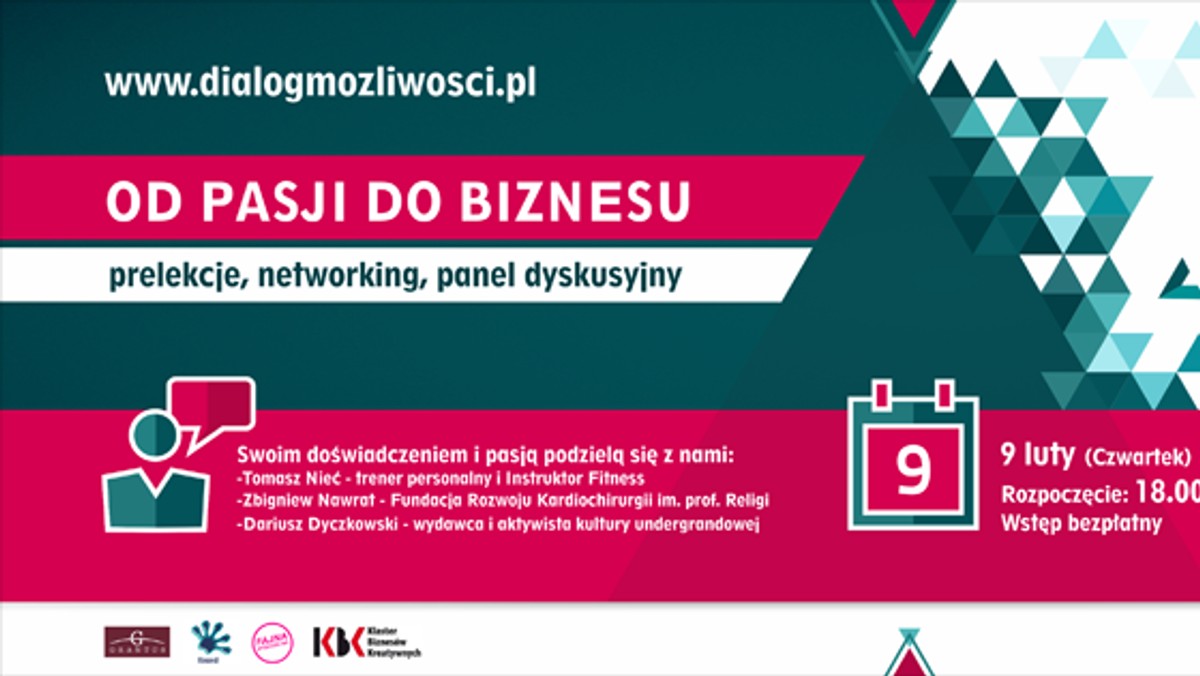 Rusza siódma edycja projektu społecznego "Dialog Możliwości – Od Pasji od Biznesu". Wydarzenie organizowane 9 lutego o godzinie 18 w Fundacji Rozwoju Kardiochirurgii im. prof. Zbigniewa Religi w Zabrzu przy ulicy Sienkiewicza 345 A, po raz kolejny będzie okazją do promocji i wsparcia idei przedsiębiorczości.