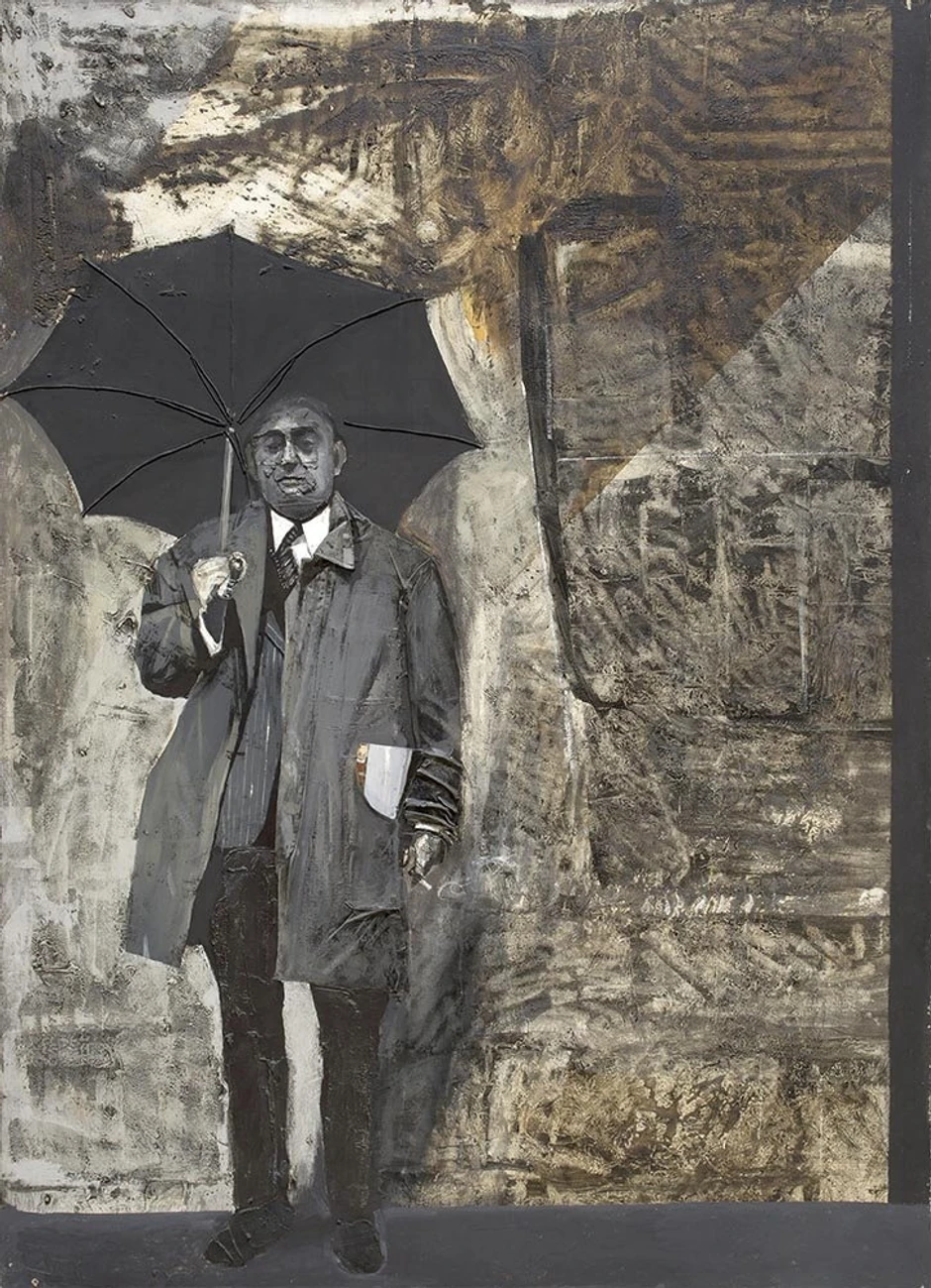 "Antonije Isaković", Akrilik na platnu, 257 x 110 x 3cm