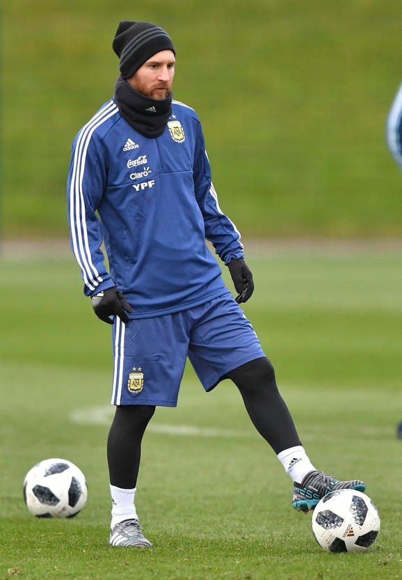 Lionel Mesi na treningu reprezentacije Argentine