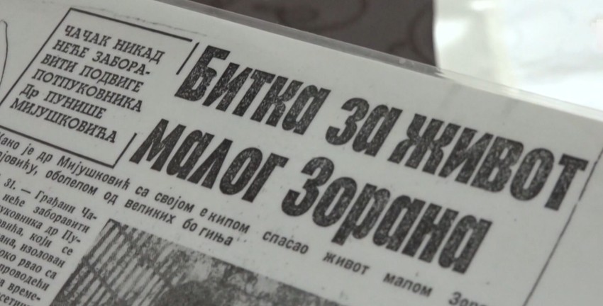 Članak iz novina o Zoranovoj borbi