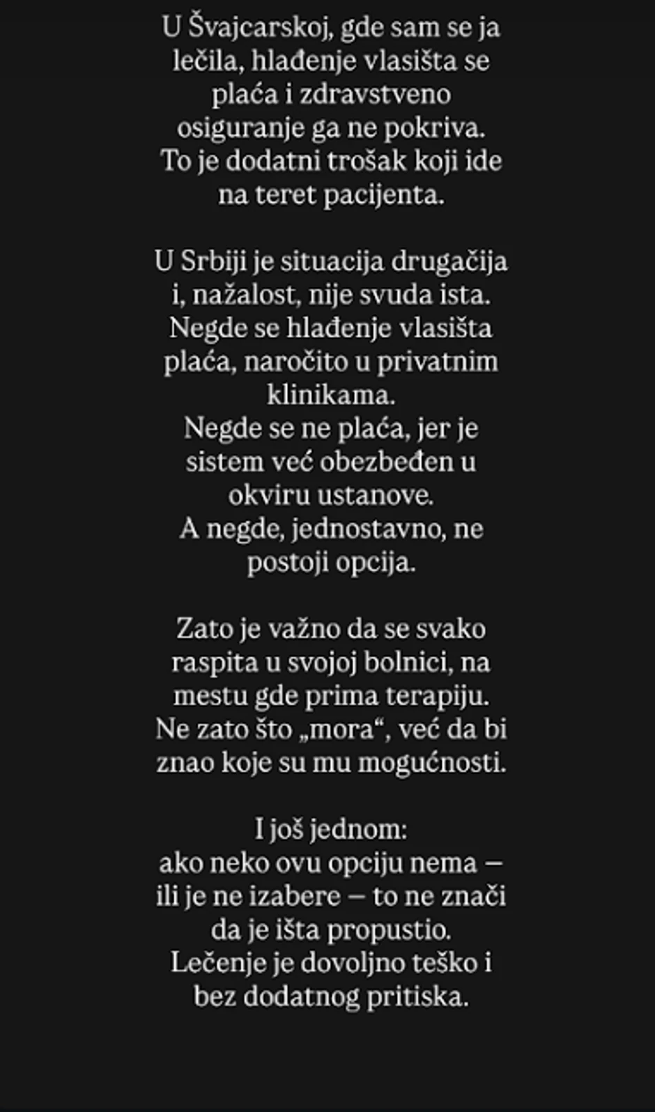 Đulkica Sakić o borbi sa rakom