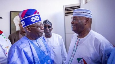 President Bola Tinubu and Atiku Abubakar. [Twitter:Kayy]