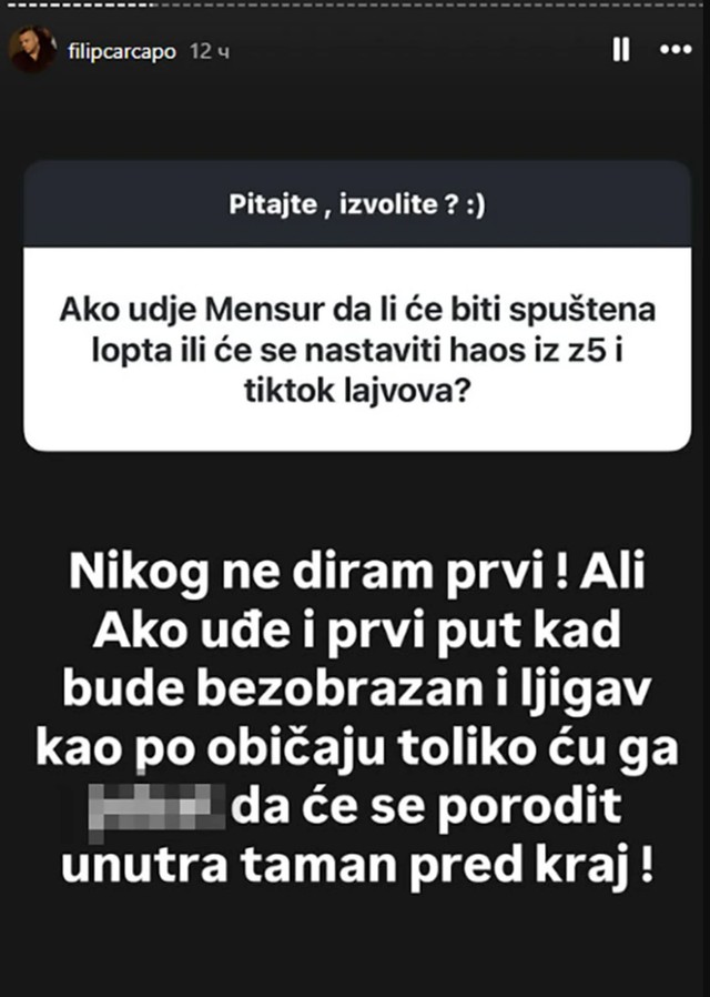 Filip Car, objava u vezi Mensura