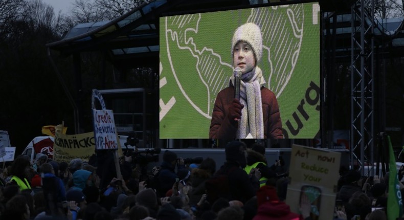 Swedish climate activist Greta Thunberg joined a massive Fridays for Future demonstration in Hamburg attended by around 10,000 people