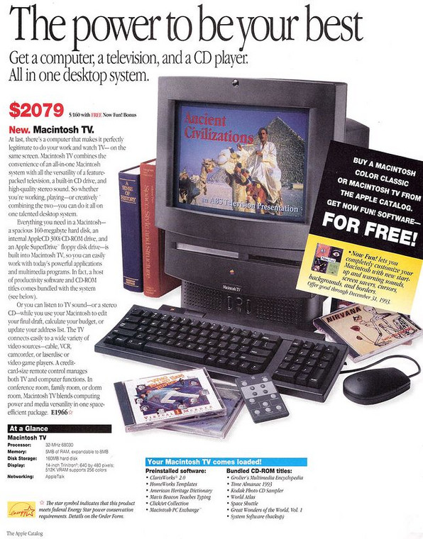 Strona z katalogu komputerów Apple – wydanie jesienne z 1993 r.