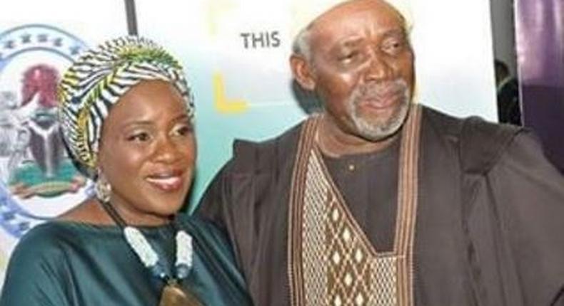 Joke Silva and Olu Jacobs at the 2016 AMAA