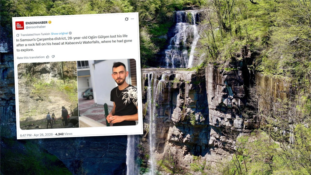 Tragedia przy wodospadzie. Nagle oderwał się kawałek skały