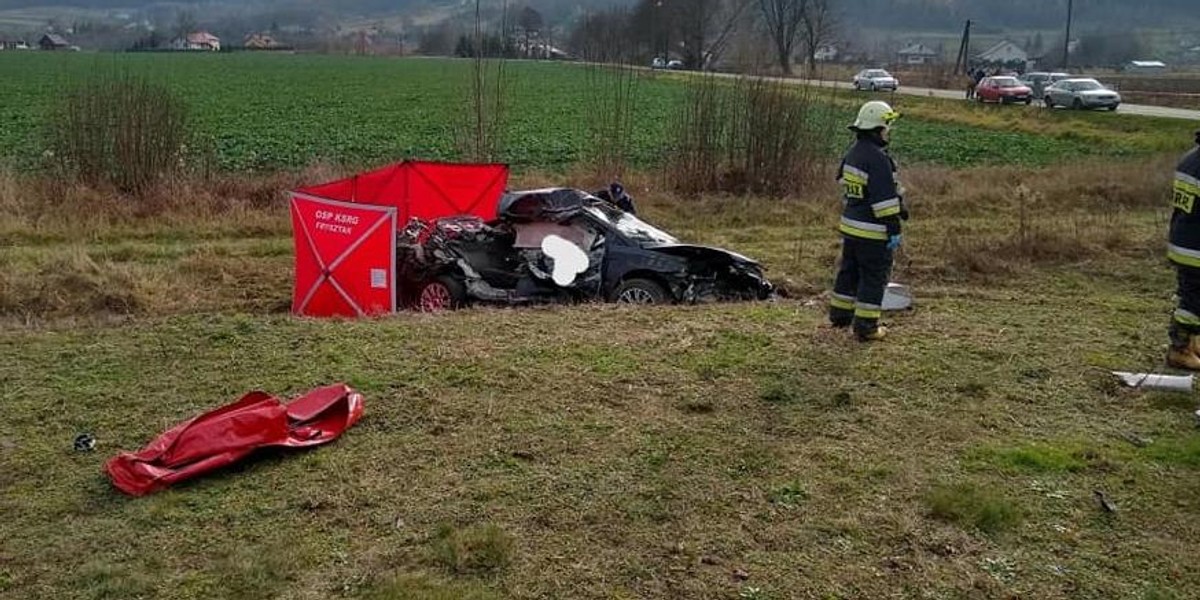 W zmiażdżonym fordzie zginęło dwóch braci