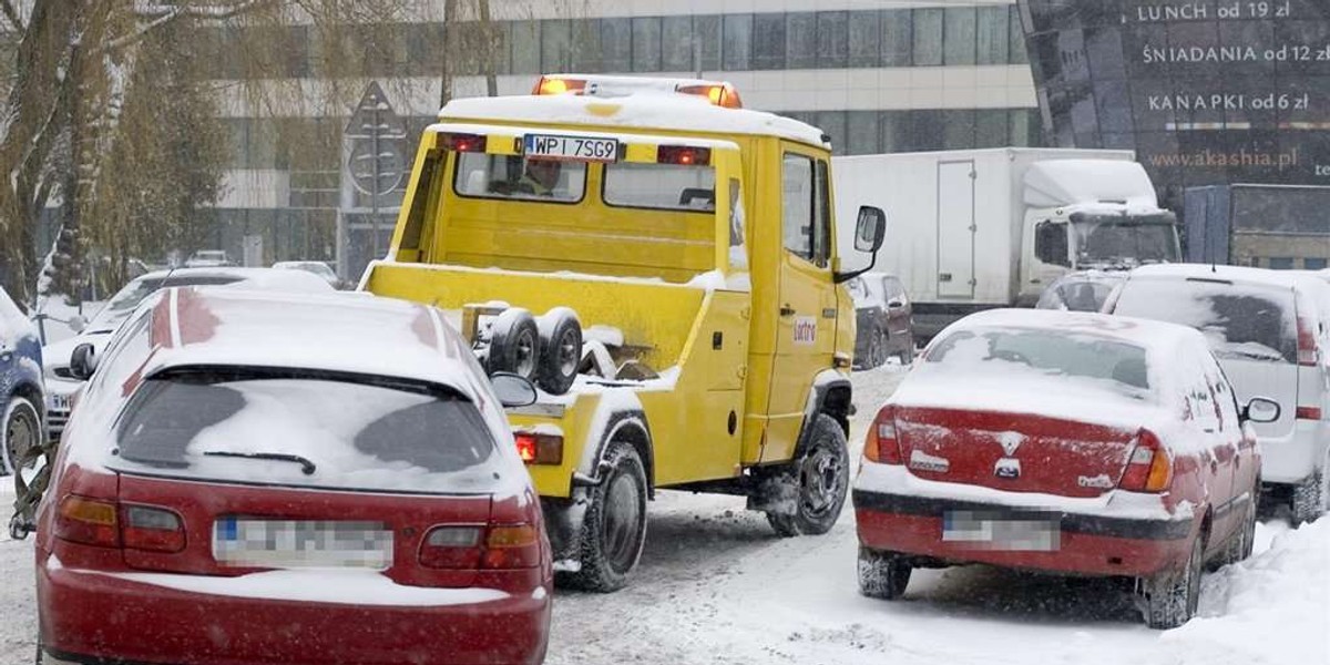 Strażnicy polują na kierowców,a  w mieście paraliż