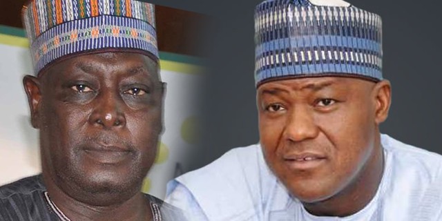 Former Secretary to the Government of the Federation, Babachir Lawal, and ex-Speaker, House of Representatives, Yakubu Dogara. (Punch)