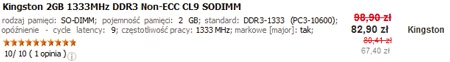 Rekordowo nieskie ceny modułów DDR3   Zapewne zastanawiamy się, czy warto kupić teraz pamięci DDR3, czy lepiej poczekać na nowy standard? Jeśli nie planujemy wymiany platformy sprzętowej na nową w przeciągu najbliższych dwóch lat, to tak - warto dokupić pamięci DDR3 jeszcze w tym roku. Zwłaszcza że ceny modułów znacznie spadły w drugiej połowie 2010 roku ze względu na nadprodukcję kości. Do momentu pojawienia się na rynku DDR4 starsze pamięci nie powinny znacznie zdrożeć, ale już później, czyli w 2012 roku, producenci będą produkować coraz mniej modułów DDR3 i wtedy też ceny kości pójdą znacznie w górę.