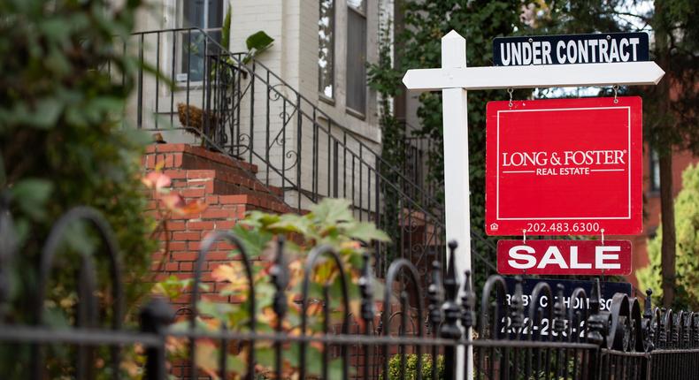 Signs of stress are building in the US housing market.(Photo by SAUL LOEB/AFP via Getty Images)