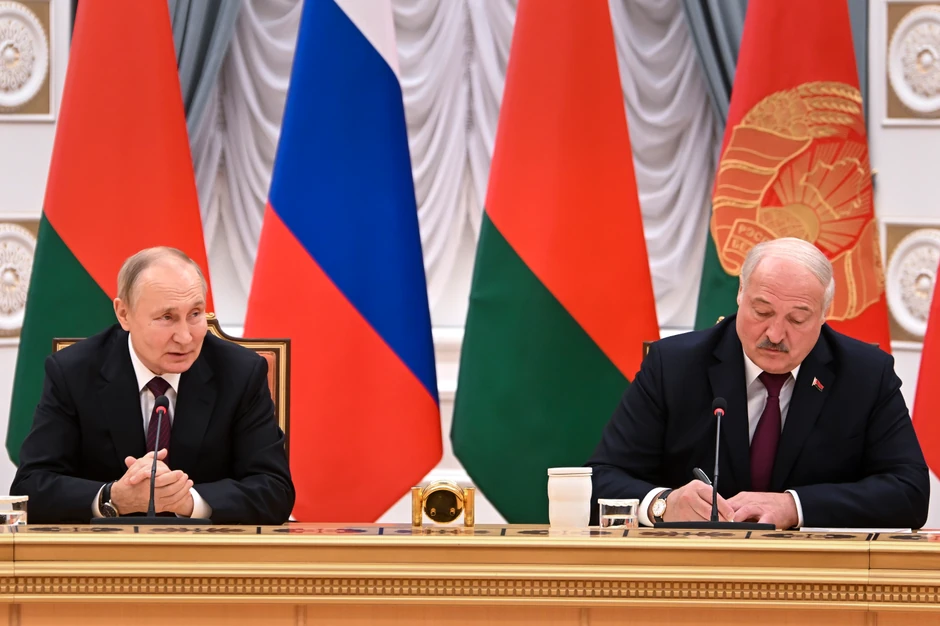 Vladimir Putin i Aleksandar Lukašenko na sastanku u Minsku